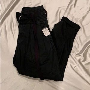 Free people black joggers size 0